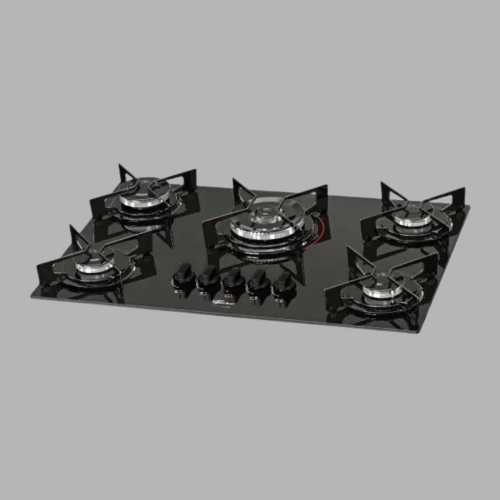 Fogão Cooktop Fischer 5Q TC Gás Mesa Vidro