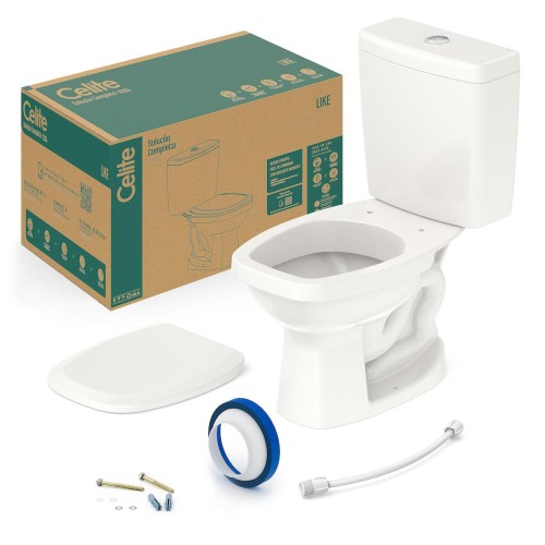 Kit de Bacia com Acoplada, Assento PP Softclose® e itens de instalação Like