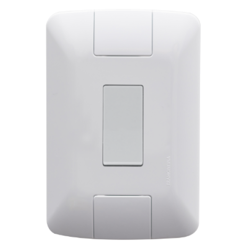 Conjunto 4x2 com 1 Interruptor Simples Tramontina Aria 6 A 250 V Branco